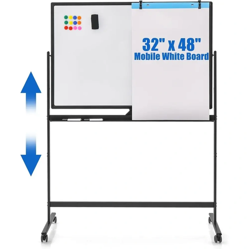 Magnetic Adjustable RollingWhiteboard Solution